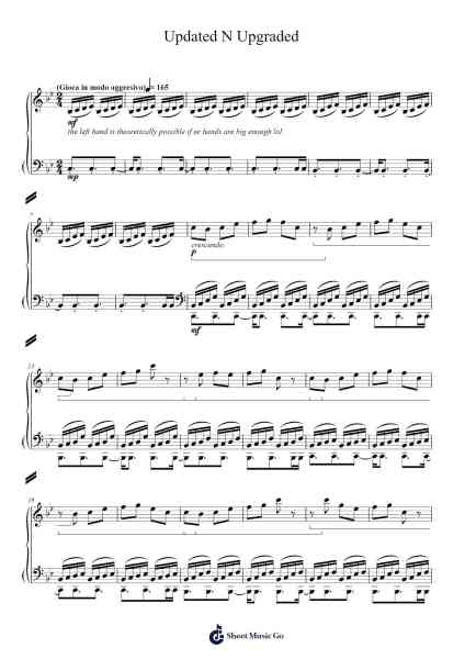 Updated N Upgraded Sheet Music by Fishcracks-Arr.Bownio Elroytier