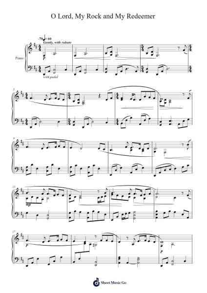 O Lord, My Rock and My Redeemer Sheet Music by Sovereign Grace Music-Arr.Boycefax