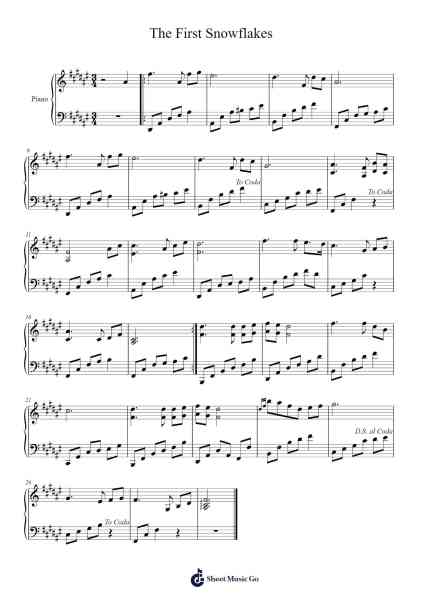 The First Snowflakes Sheet Music by Bandari-Arr.Chesria