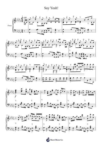 Say Yeah! Sheet Music by 塔库-Arr.Poundnions