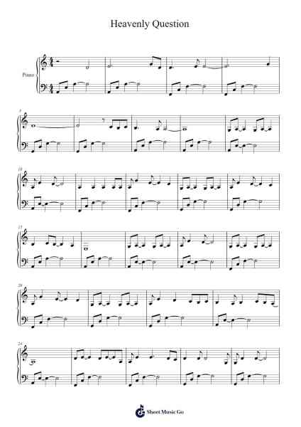 Heavenly Question Sheet Music by Liu Yu Ning-Arr.Annnat Keclair