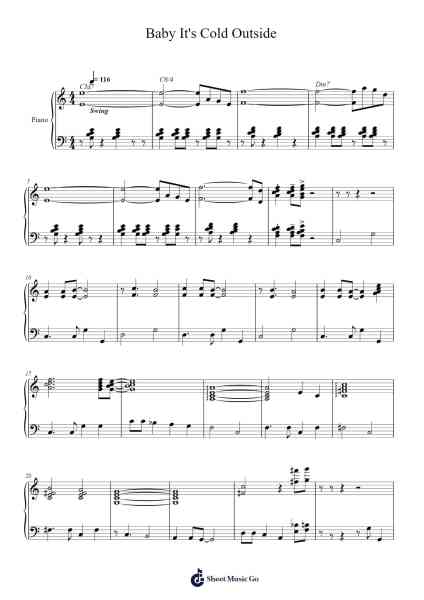 Baby It's Cold Outside Sheet Music by Frank Loesser-Arr.Garfer Adexe