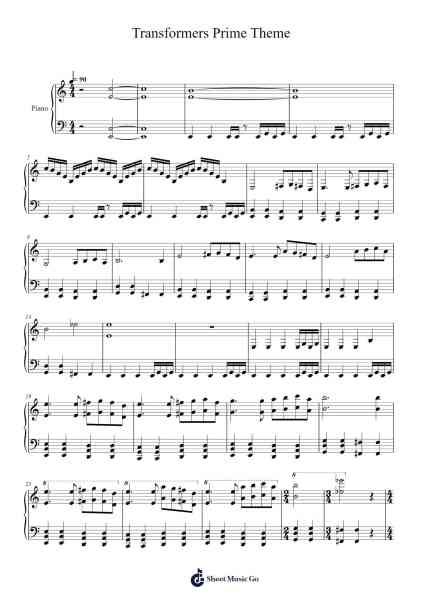 Transformers Prime Theme Sheet Music by Brian Allen-Arr.Vicstowe Diaearl
