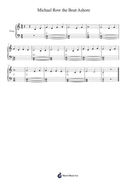 Michael Row the Boat Ashore Sheet Music by Misc Traditional-Arr.Hawat