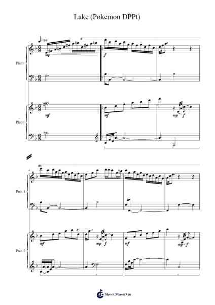 Lake (Pokemon DPPt) Sheet Music by Go Ichinose-Arr.Sithodore
