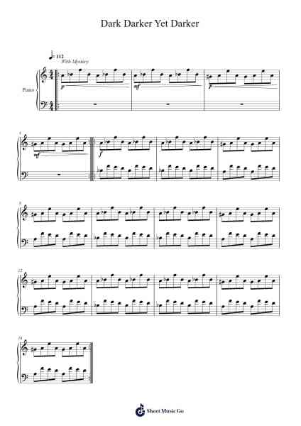 Dark Darker Yet Darker Sheet Music by Toby Fox-Arr.Kriso Dolclaire
