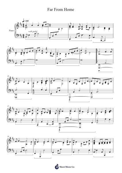 Far From Home Sheet Music by Daniel Murphy-Arr.Holew Brianmaud
