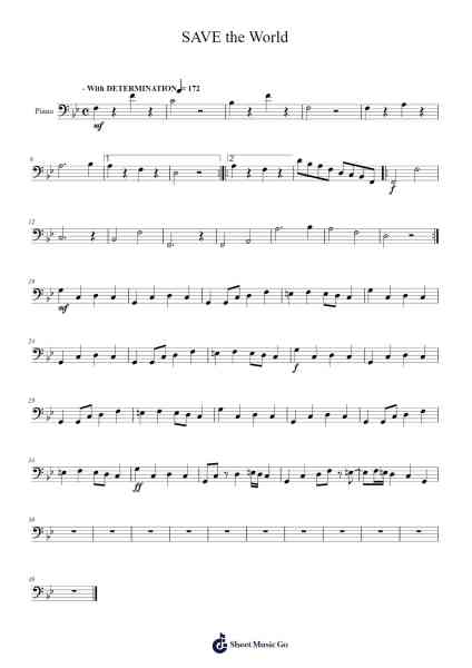 SAVE the World Sheet Music by undefined-Arr.Bunkyle Wanmia