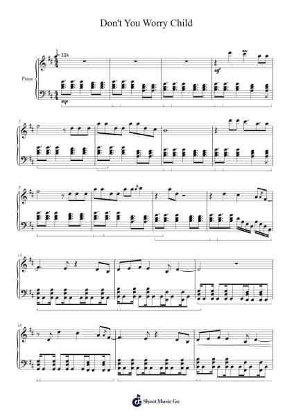 Don't You Worry Child Sheet Music by Swedish House Mafia-Arr.Yorkkim