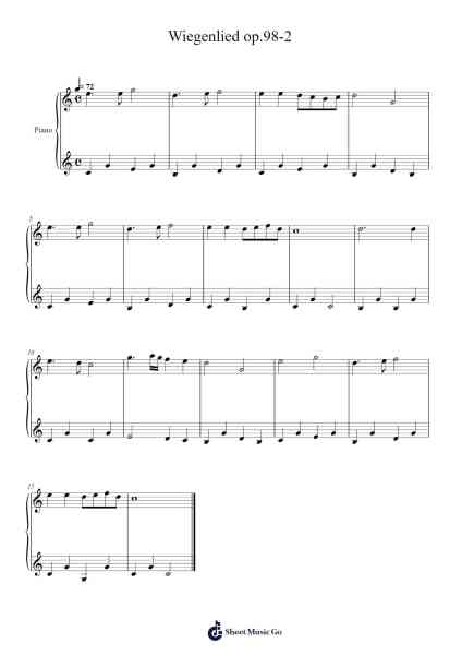 Wiegenlied, D. 498 (Op. 98, No. 2) Sheet Music by Franz Schubert-Arr.Motbrow