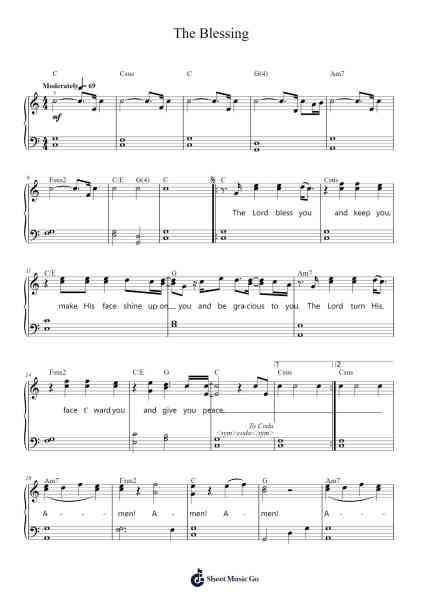 The Blessing Sheet Music by Elevation Worship-Arr.Larfox Efquinn