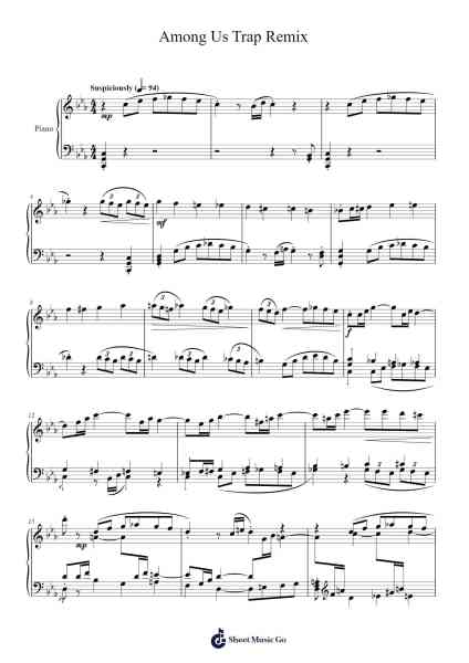 Among Us Trap Remix Sheet Music by Leonz-Arr.Efkirk