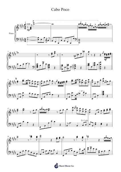 Cabo Poco - Pokémon Scarlet and Violet Sheet Music by Go Ichinose/Minako Adachi/Hitomi Sato/Toby Fox-Arr.Hornblack