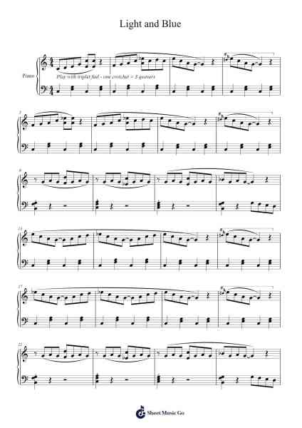 Light and Blue Sheet Music by undefined-Arr.Pumens Faulkgrant