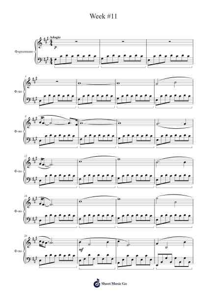 Week #11 Sheet Music by Fabrizio Paterlini-Arr.Pulsing