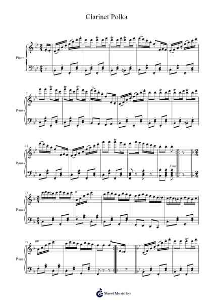 Clarinet Polka Sheet Music by Matjames-Arr.Clepert