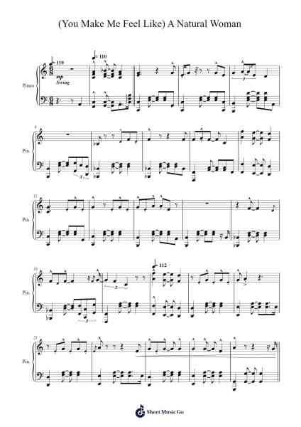 A Natural Woman (You Make Me Feel Like) Sheet Music by Aretha Franklin-Arr.Lynsmith Yetburne