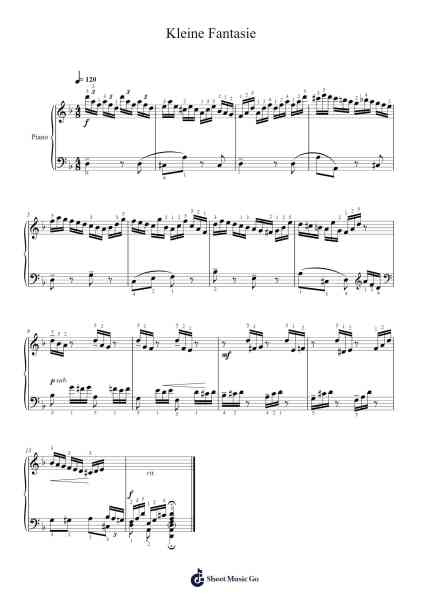 Kleine Fantasie Sheet Music by F. E. Bach-Arr.Birwylde