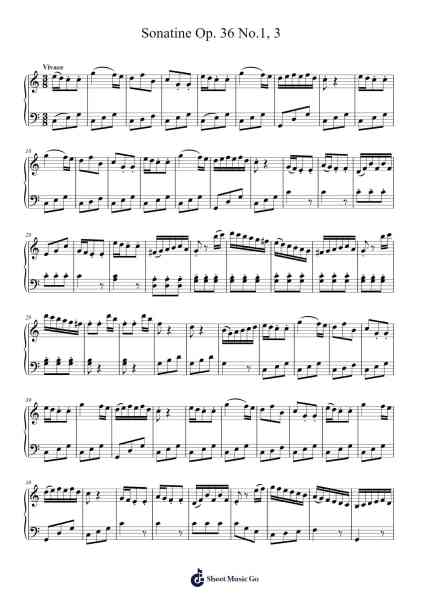 Sonatina in C Major, Op. 36, No. 1: III. Vivace Sheet Music by Muzio Clementi-Arr.Gilphia