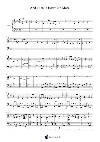 And Then Is Heard No More Sheet Music by Mili-Arr.Canick Sigblair
