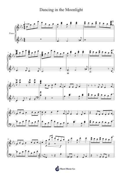 Dancing in the Moonlight Sheet Music by King Harvest-Arr.Feleste Johnren