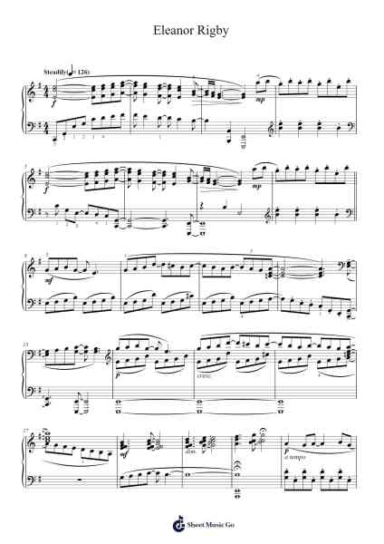 Eleanor Rigby Sheet Music by The Beatles-Arr.Stowemon