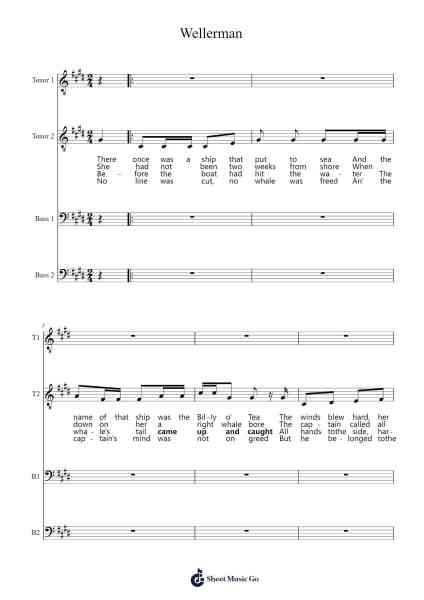 Wellerman Sheet Music by The Longest Johns-Arr.Fredcamp Viomia