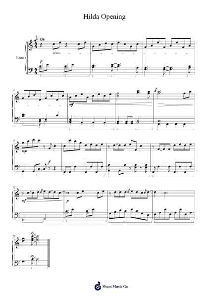 Hilda Opening Sheet Music by Grimes-Arr.Bartrhys Shelcie