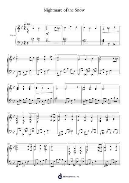 Nightmare of the Snow Sheet Music by Hayate Tsurugi-Arr.Barias Raborn