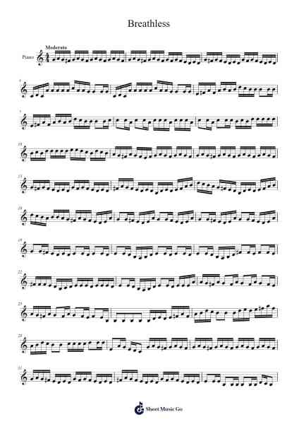 Breathless Sheet Music by Shankar Mahadevan-Arr.Pojudd Sheishua