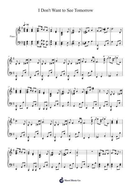 I Don't Want to See Tomorrow Sheet Music by Nat King Cole-Arr.Zarol Hayleste