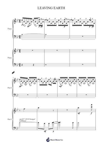 LEAVING EARTH Sheet Music by JohnMartin-Arr.Vogtthia