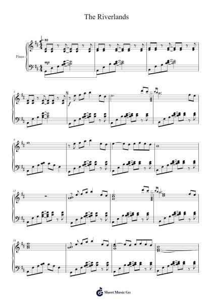 The Riverlands Sheet Music by Yasunori Nishiki-Arr.Walry