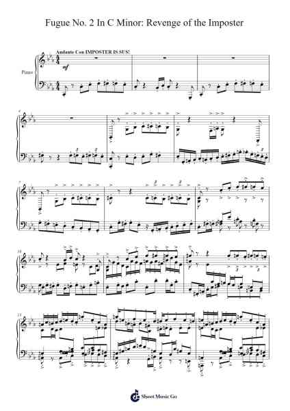 Among Us Fugue No. 2 In C Minor: Revenge of the Imposter Sheet Music by Z. Viray-Arr.Lanhy