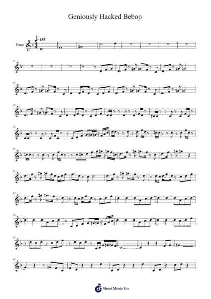 Geniously Hacked Bebop Sheet Music by Straphia-Arr.Lespenn