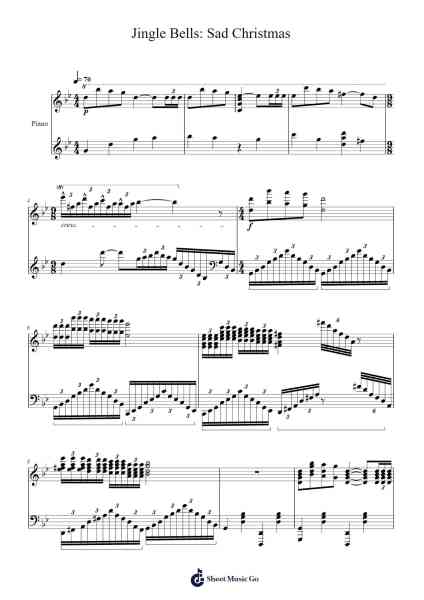 Jingle Bells: Sad Christmas Sheet Music by undefined-Arr.Mattrie