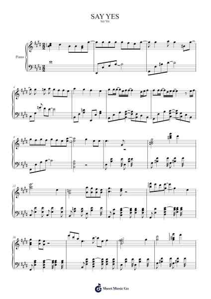 SAY YES Sheet Music by undefined-Arr.Everal Baurell