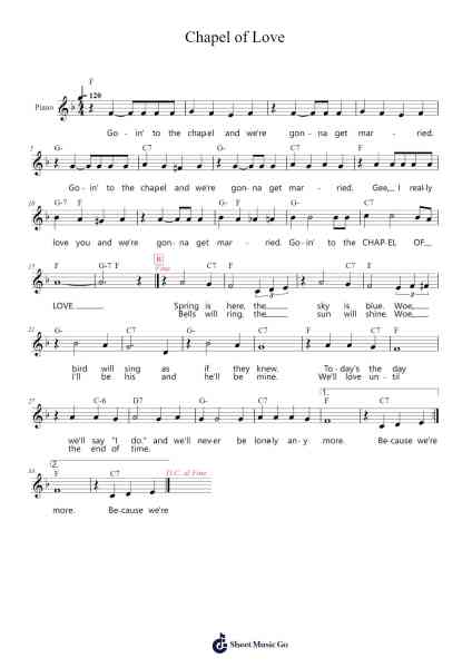 Chapel of Love Sheet Music by The Shirelles-Arr.Keatsyoung
