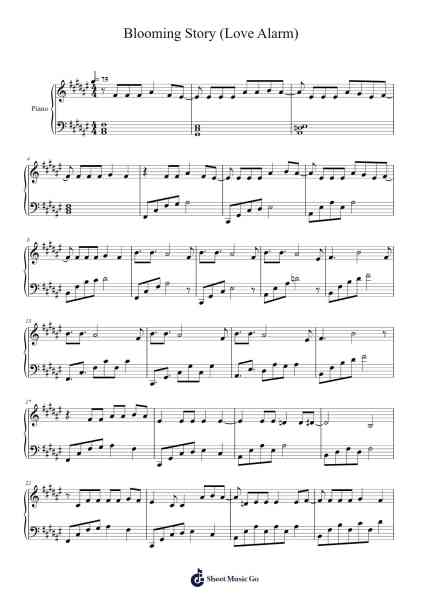 Blooming Story (Love Alarm) Sheet Music by Tearliner-Arr.Vinwat