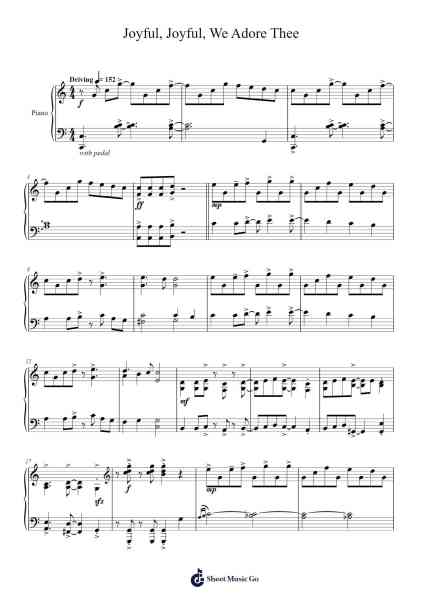 Joyful, Joyful, We Adore Thee Sheet Music by Ludwig van Beethoven-Arr.Latbel Conler