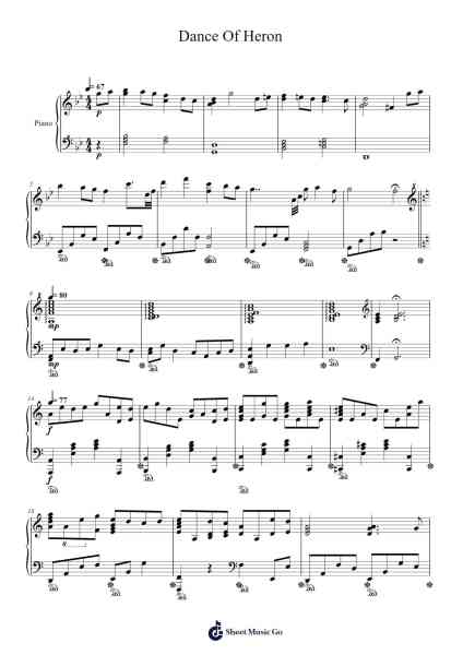 Dance Of Heron Sheet Music by Yu-Peng Chen-Arr.Lamjane