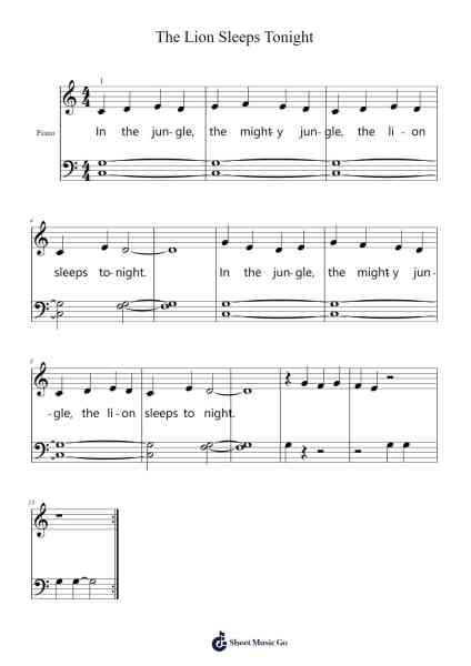 The Lion Sleeps Tonight Sheet Music by The Tokens-Arr.Jawild