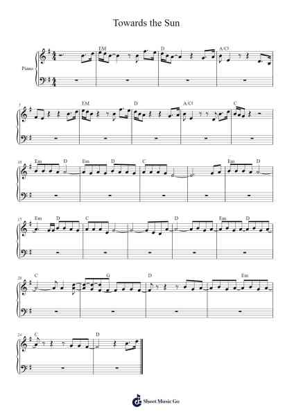 Towards the Sun Sheet Music by Rihanna-Arr.Luroe Boycefay