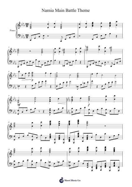 Narnia Main Battle Theme Sheet Music by Misc Soundtrack-Arr.Lowell