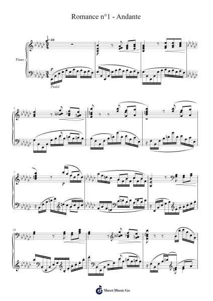 3 Romances, Op. 11: No. 1 Sheet Music by Clara Schumann-Arr.Huxver Birdnee