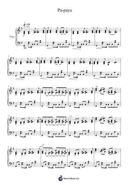 Pa-paya Sheet Music by Masayoshi Soken-Arr.Sibylmos Fordridge