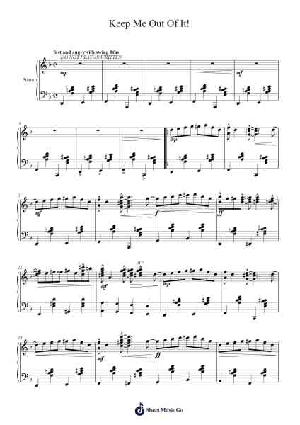 Keep Me Out Of It! Sheet Music by Ragtime Cam-Arr.Rhotab