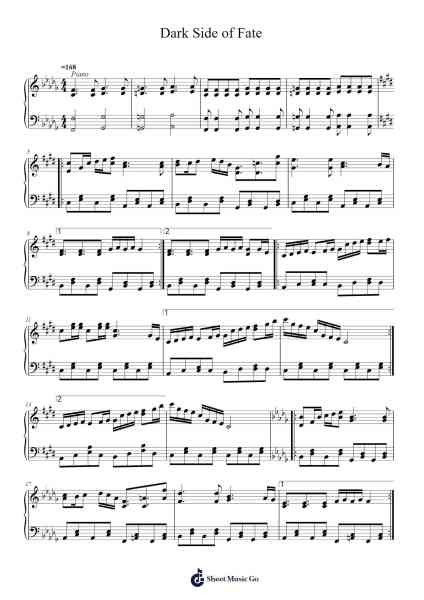 Dark Side of Fate Sheet Music by undefined-Arr.Faulkvy