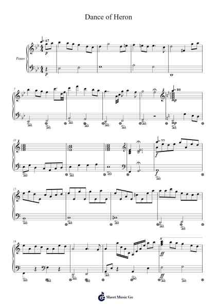 Dance of Heron Sheet Music by Yu-Peng Chen-Arr.Childdy Whitkin