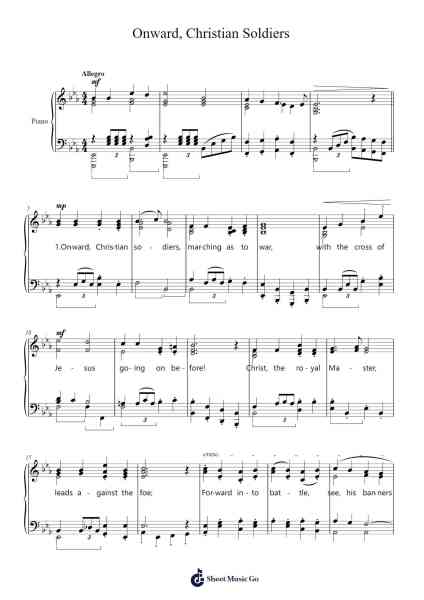 Onward, Christian Soldiers Sheet Music by Arthur Seymour Sullivan-Arr.Woolfwoolf Hartesopp